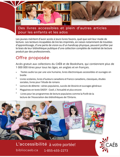 Dépliant sur les services pour enfants et adolescents (PDF)